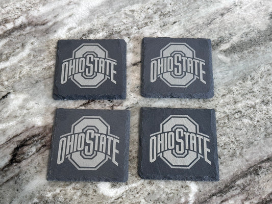 Ohio State 4x4 slate coasters