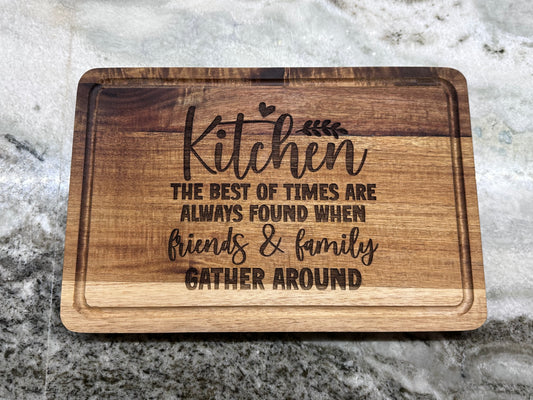 Acacia Cutting Board 11.5x7.5-  Kitchen The best of times are found